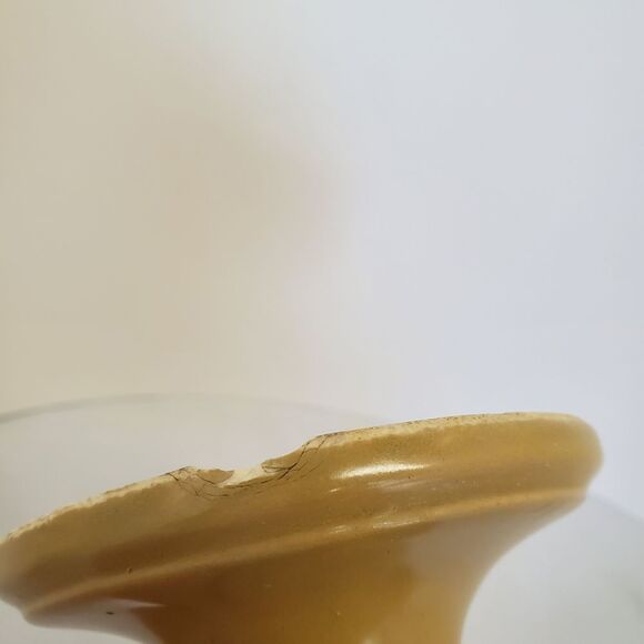 Vintage Hull Pottery Tan Tulip Vase with Pedestal Base and Glazed Finish MCM - Picture 4 of 7